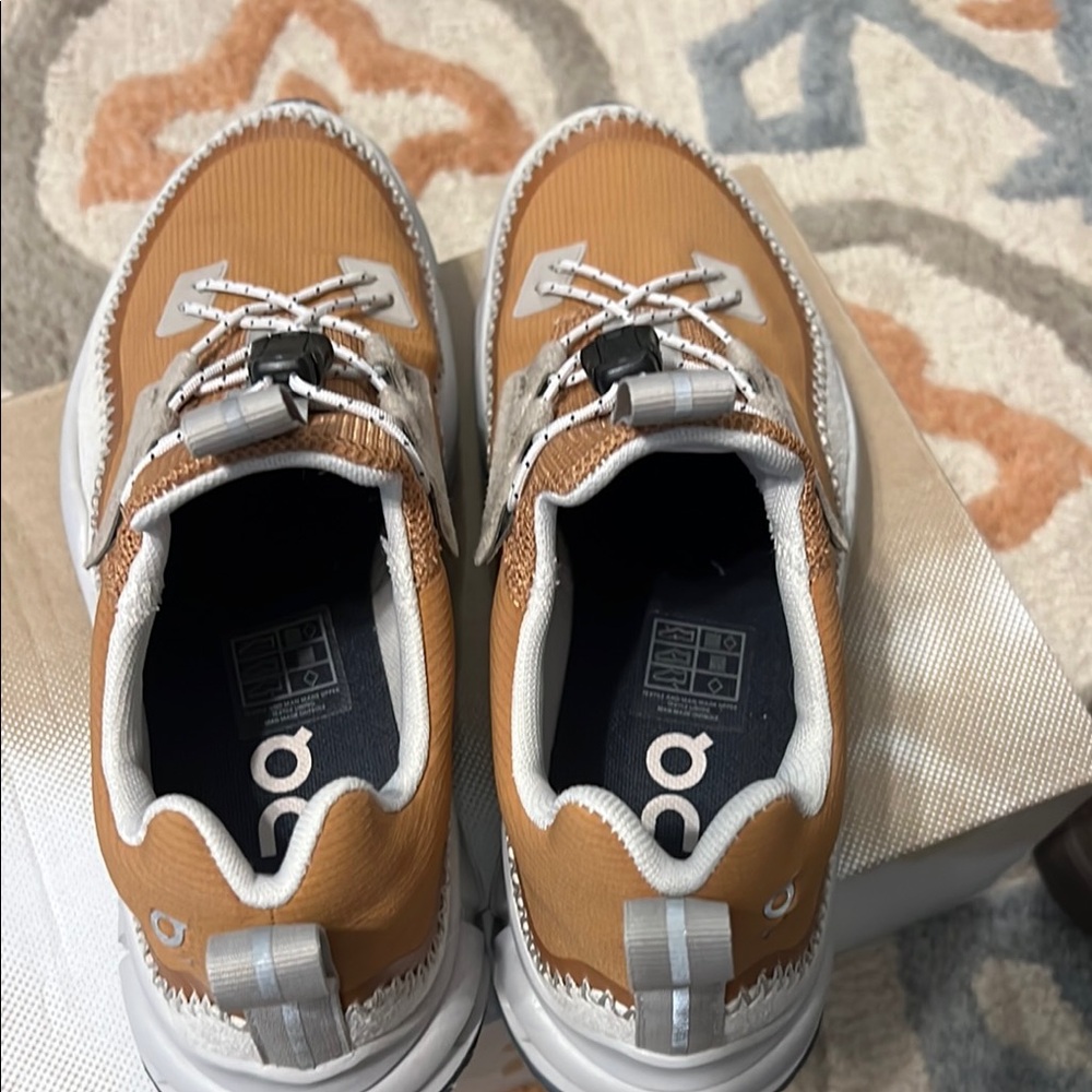 On Running Women's Sneakers - Brown and White - Picture 4 of 5